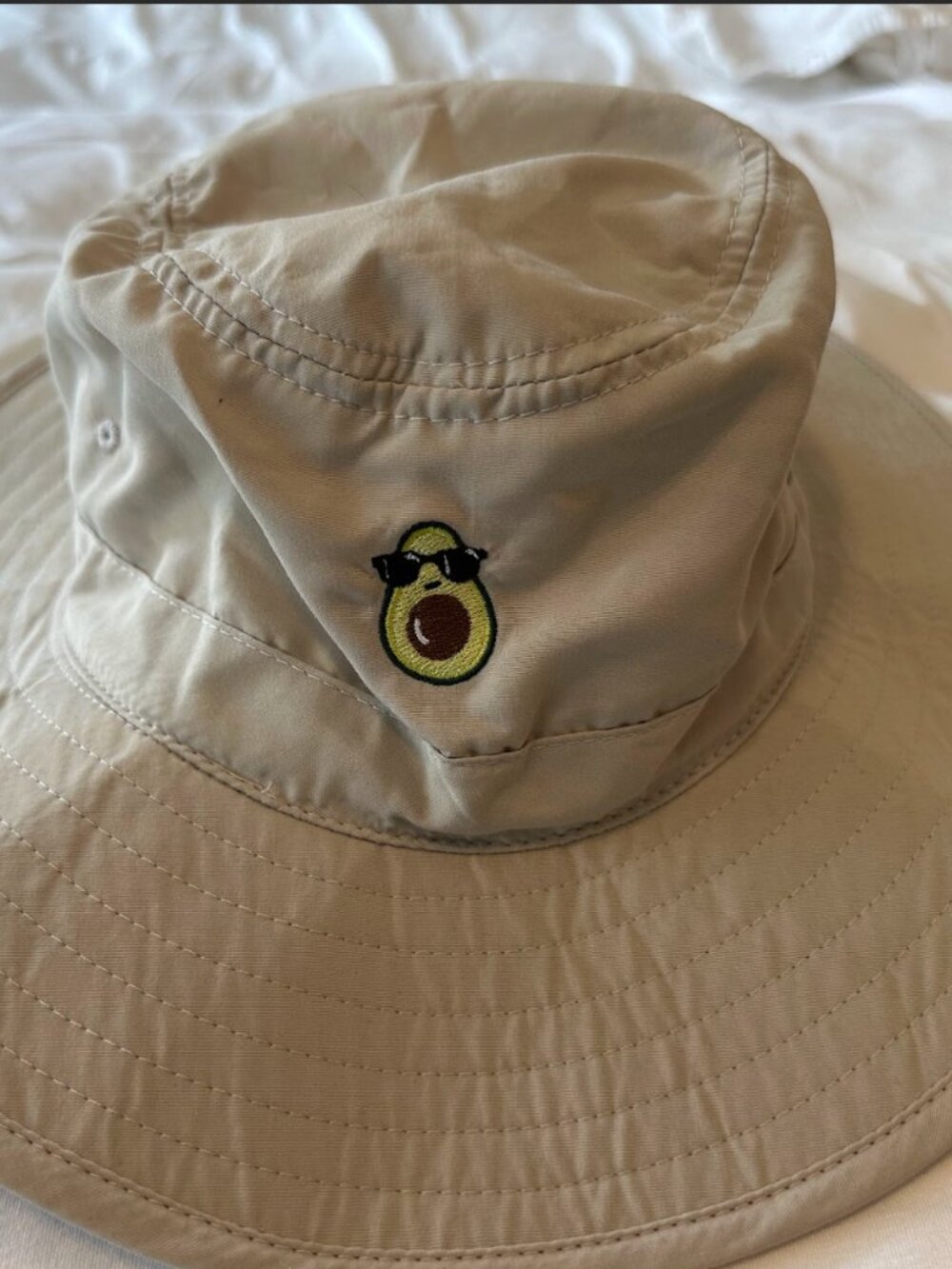 Port Authority khaki beige sunhat, outdoor wide brim, 3in brim